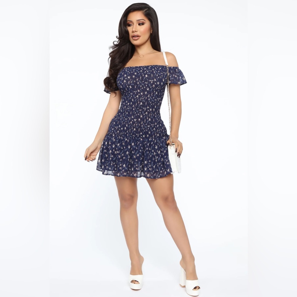 Fashion Nova Not So Subtle Smocked Mini Dress